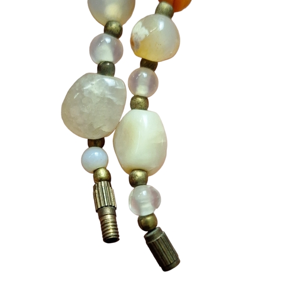 Vintage Multi Natural Stone Necklace-35.5” Long Barrel Clasp - Picture 5 of 5